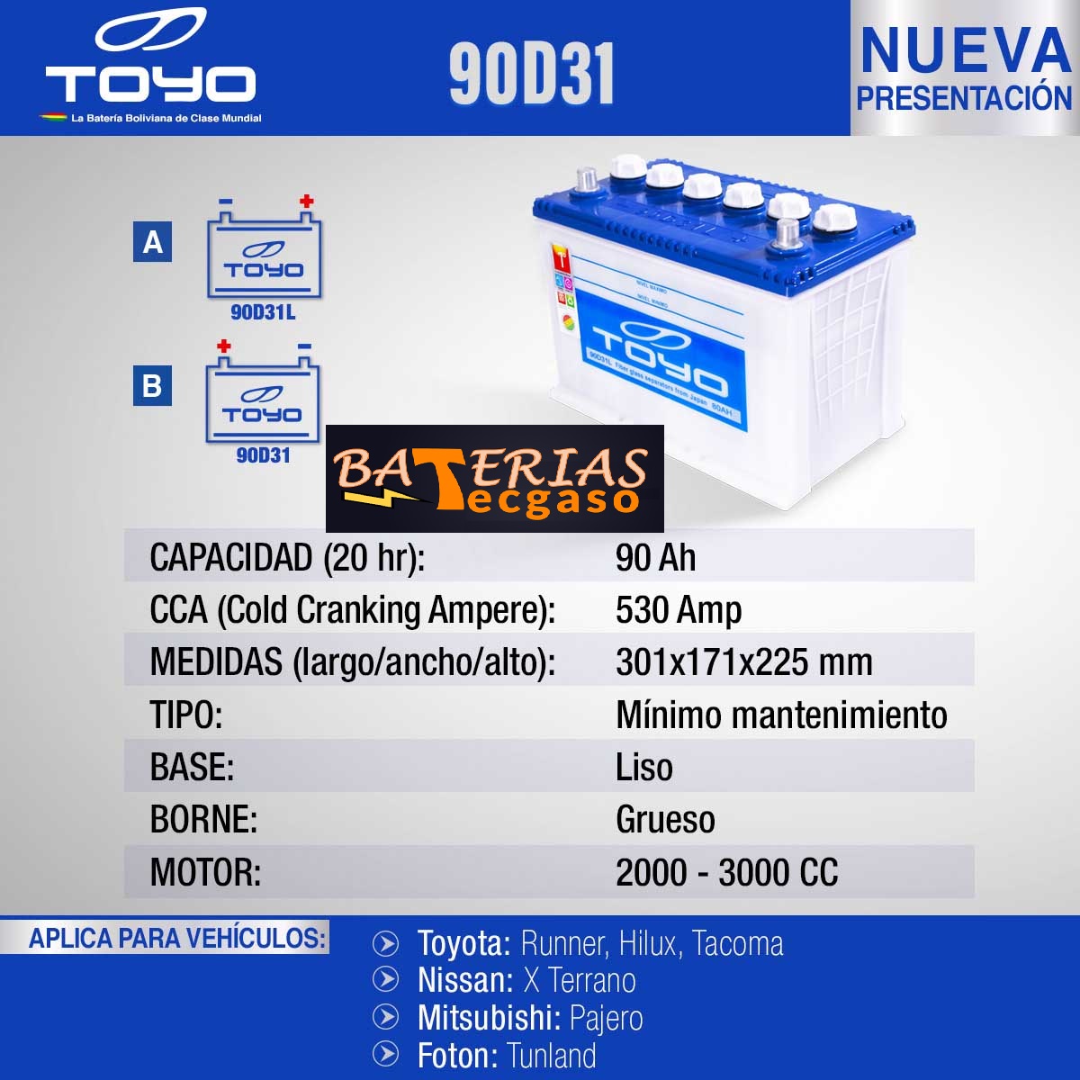 baterias toyo